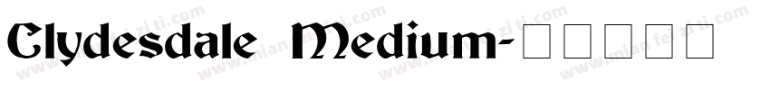 Clydesdale Medium字体转换